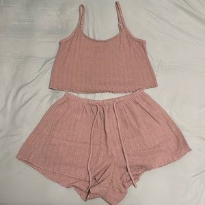 Gilly Hicks tan pajama set size small